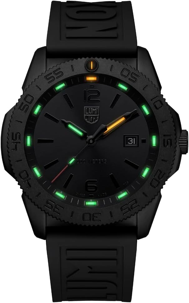 Luminox - Pacific Diver 3121 Blackout - Mens Watch - 44mm Dive Watch - Swiss Quartz - 200M Water Resistant - Sapphire Crystal - Carbonox Bezel - Always Visible - Watches for Men - Swiss Made