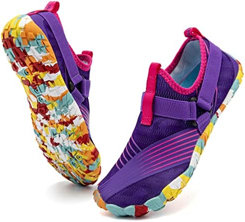 Kids Boys & Girls Water Shoes Sports Aqua Athletic Sneakers Lightweight Sport Shoes(Toddler/Little Kid/Big Kid) U121WZ559.EL-Purple.Pink-25