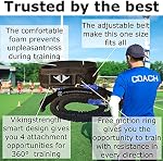 Vikingstrength - 360° Resistance Running Training Bungee Band (Waist) for Speed, Fitness Agility, Speed Strength – Gym Equipment for Football, Basketball, Solo or Partner + V-Strength Workout App