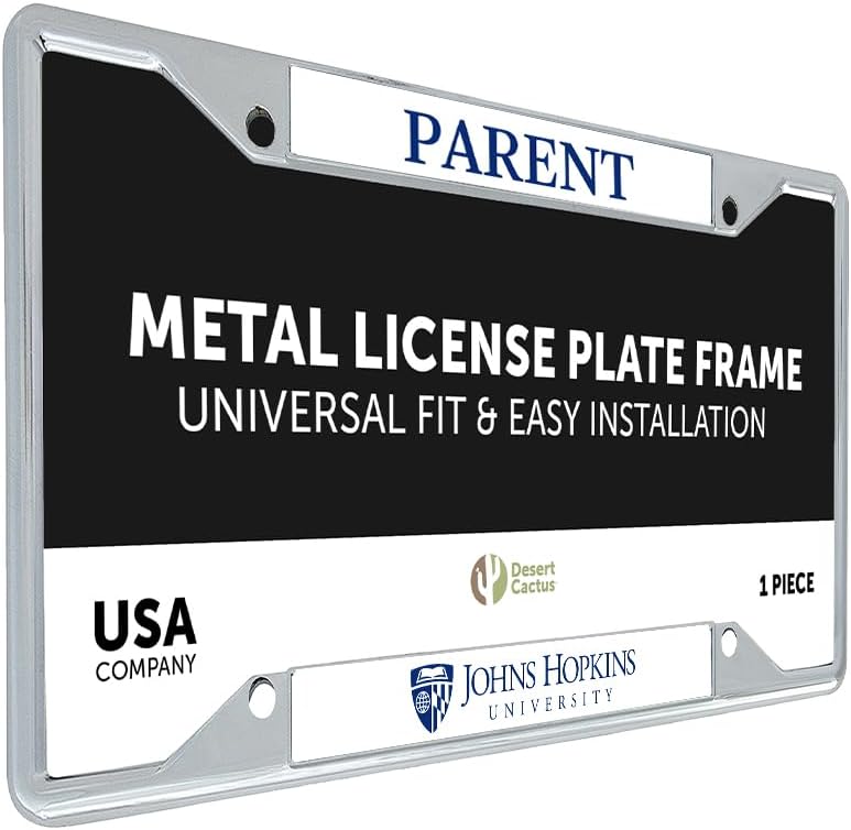 Desert Cactus Johns Hopkins Car Accessories Blue Jays Metal License Plate Frame and Tag Holder for Front or Rear of Car (Parent)