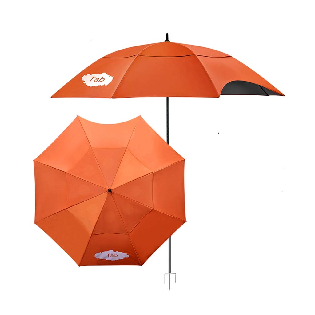 LNNW Parasol parasolowy/parasol rybacki duży parasol wędkarski parasol gruby składany uniwersalny deszczowy węgla ultra światło połowów parasol wędkarski Wędkarstwo parasol (Color : Orange, Size :