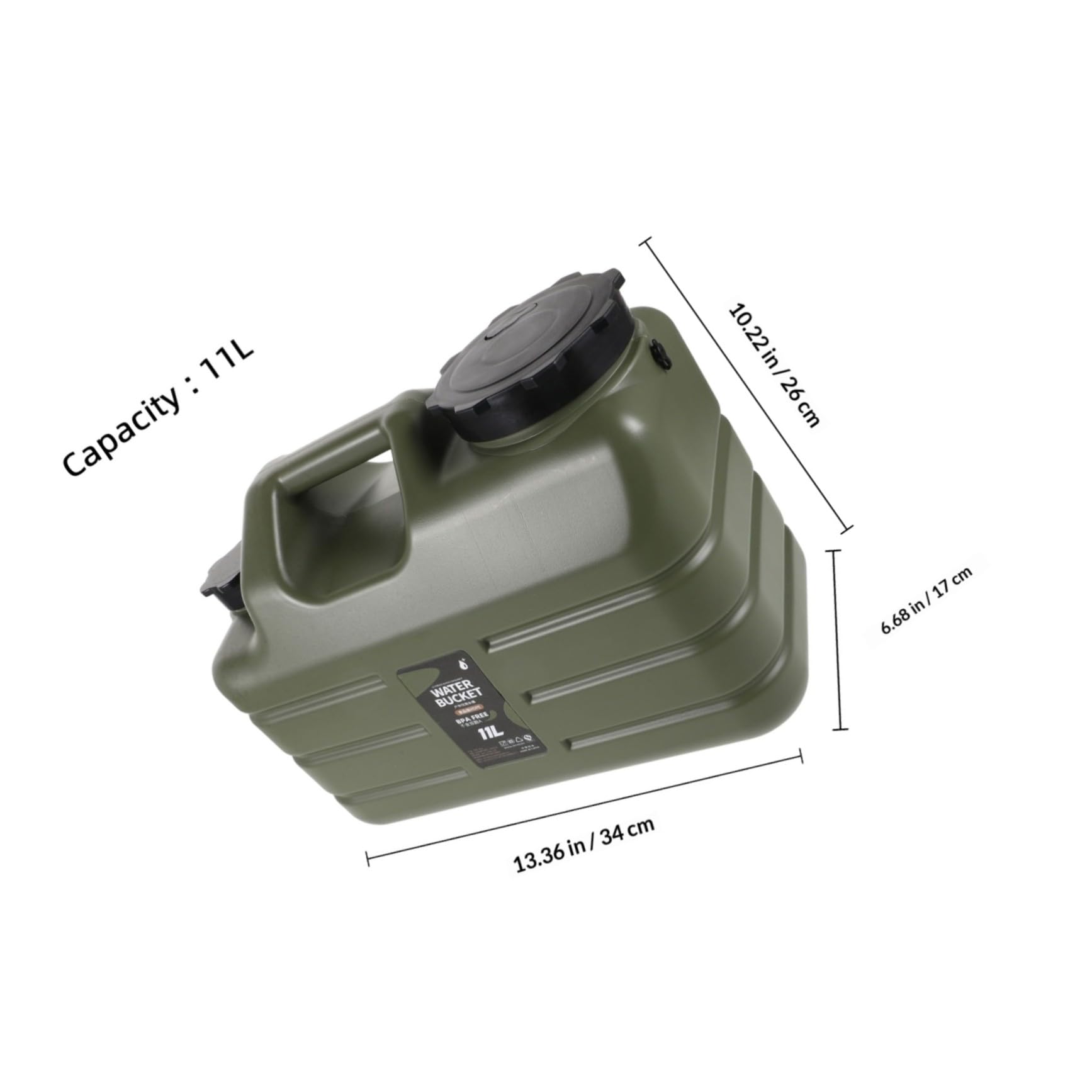 Yardwe Réservoir D’Eau Portable 11l en PE pour Véhicule et Camping
