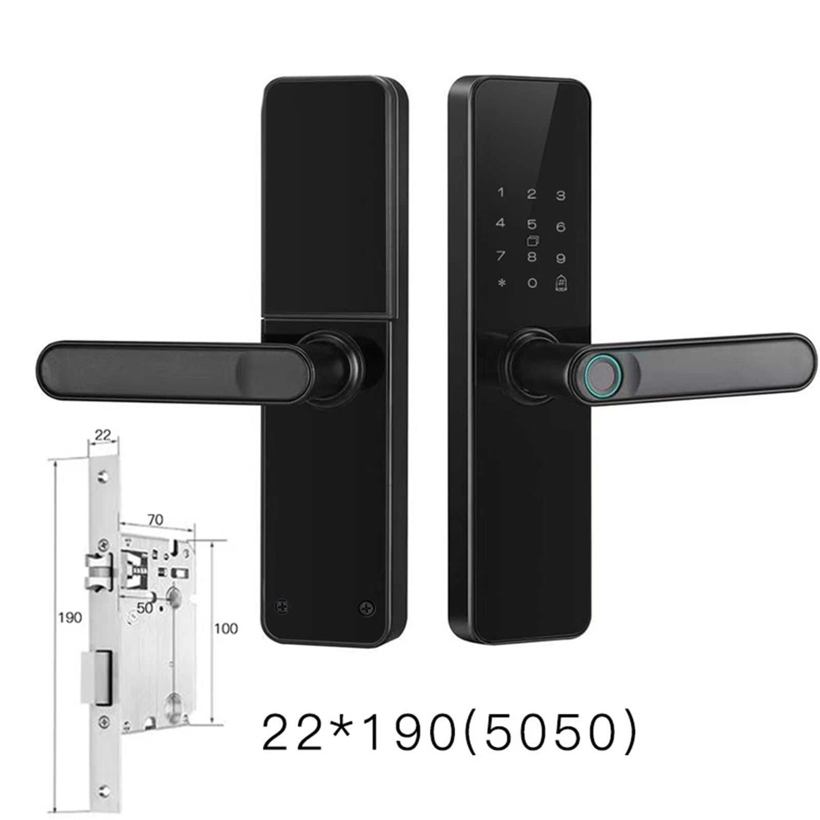 Smart Lock, Inteligentny zamek do drzwi Inteligentny zamek Biometryczny odcisk palca Inteligentne hasło dostępu bezkluczykowego Karta IC Smartlife(22x190 5050)