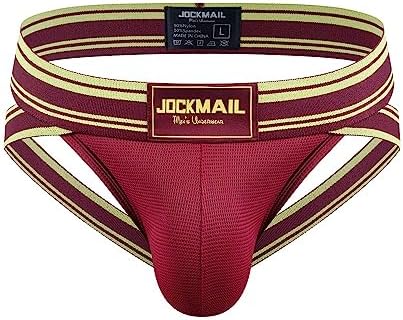 JOCKMAIL Jockstrap Athletic Supporters for Men Jock Strap Male Underwear for Gym Sport