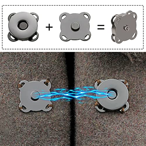 20 Paia Bottoni Magnetici Materiale