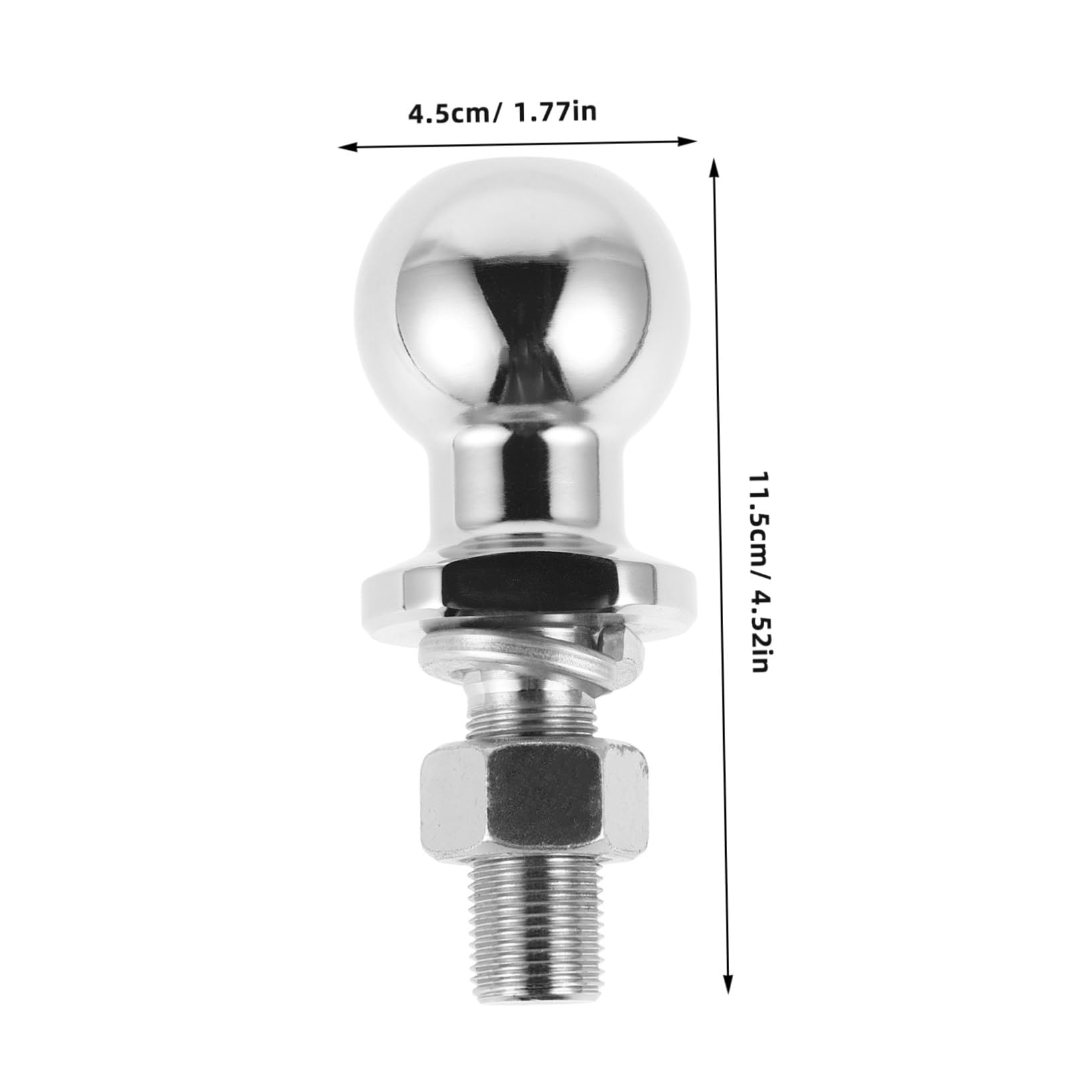 Bola de Remolque de Acero Cromado Capacidad con Acabado Pulido para Atv y Remolques Conector Resistente y Duradero para Aplicaciones de Enganche Seguras