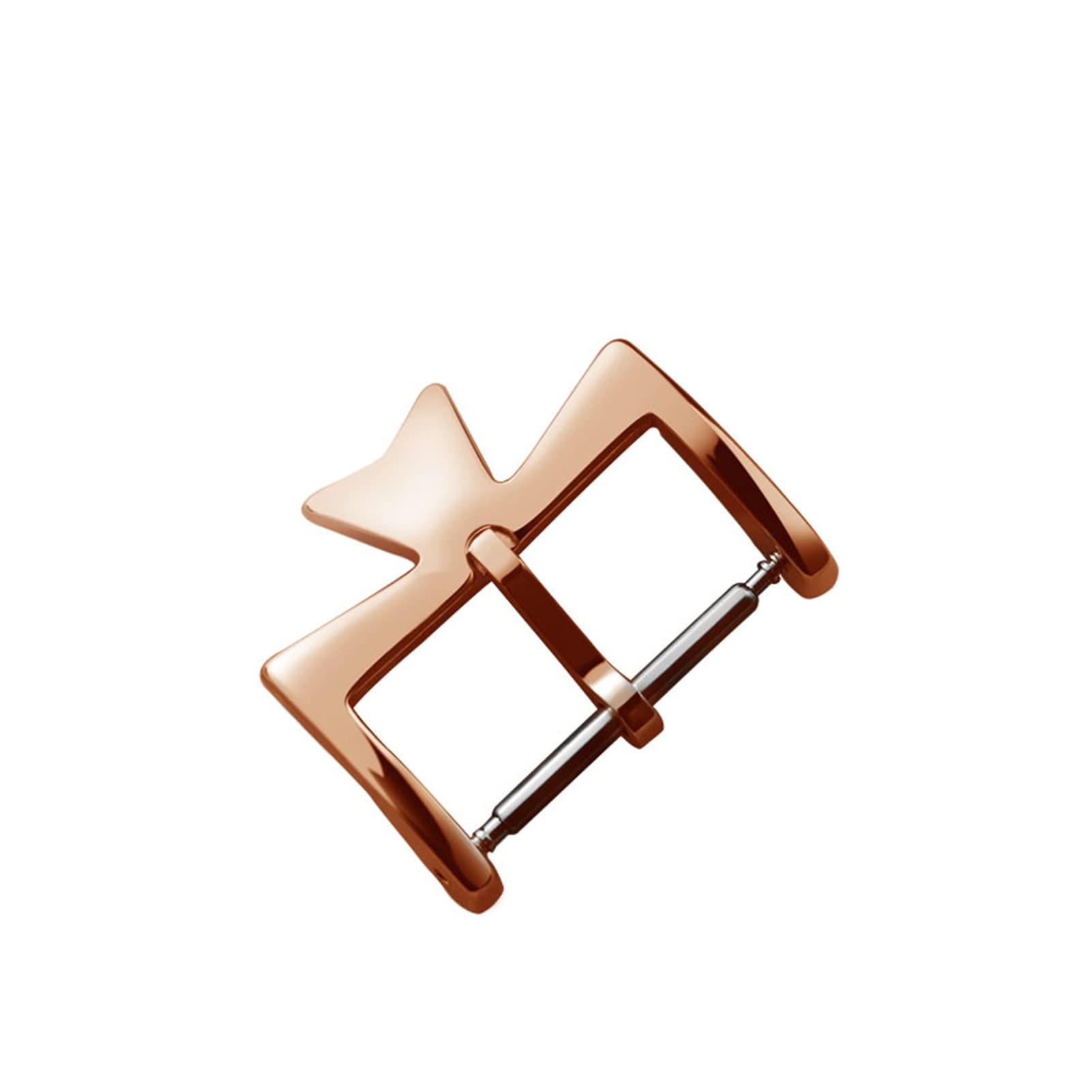 NIBOTT Stainless Steel Watch Clasp Fit For VC Fit For Vacheron Watch Strap Buckles Constantin 16MM 18MM Silvery Golden Rose Gold Metal Pin Clasp(Rose gold,16mm)