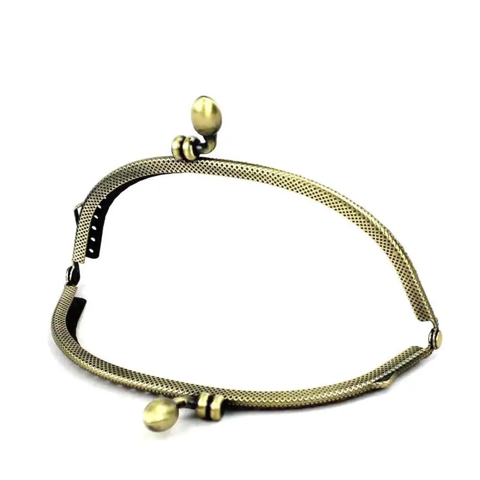 Lote de 10 piezas de 12,5 cm de marco de metal con arco de bronce antiguo y plata for bolso, cierre de beso, asa for hacer accesorios de bolso.(Silver)