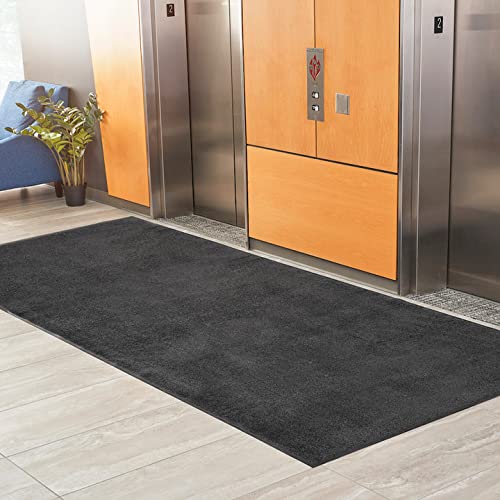 Consolidated Plastics Ultimate Indoor/Covered Outdoor Entrance Floor Mat, Nylon Carpet Top, Non-Slip Rubber Backing (35" W x 118" L, Gray)