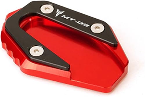 CNC aluminio Motorcycle Kickstand Side Stand Extension Enlarge Plate Pad for Yamaha R3 YZF-R3 2017 2018 2019 2020 MT03 MT-03 (Color  MT03 RED) disponible en Yaxa El Salvador