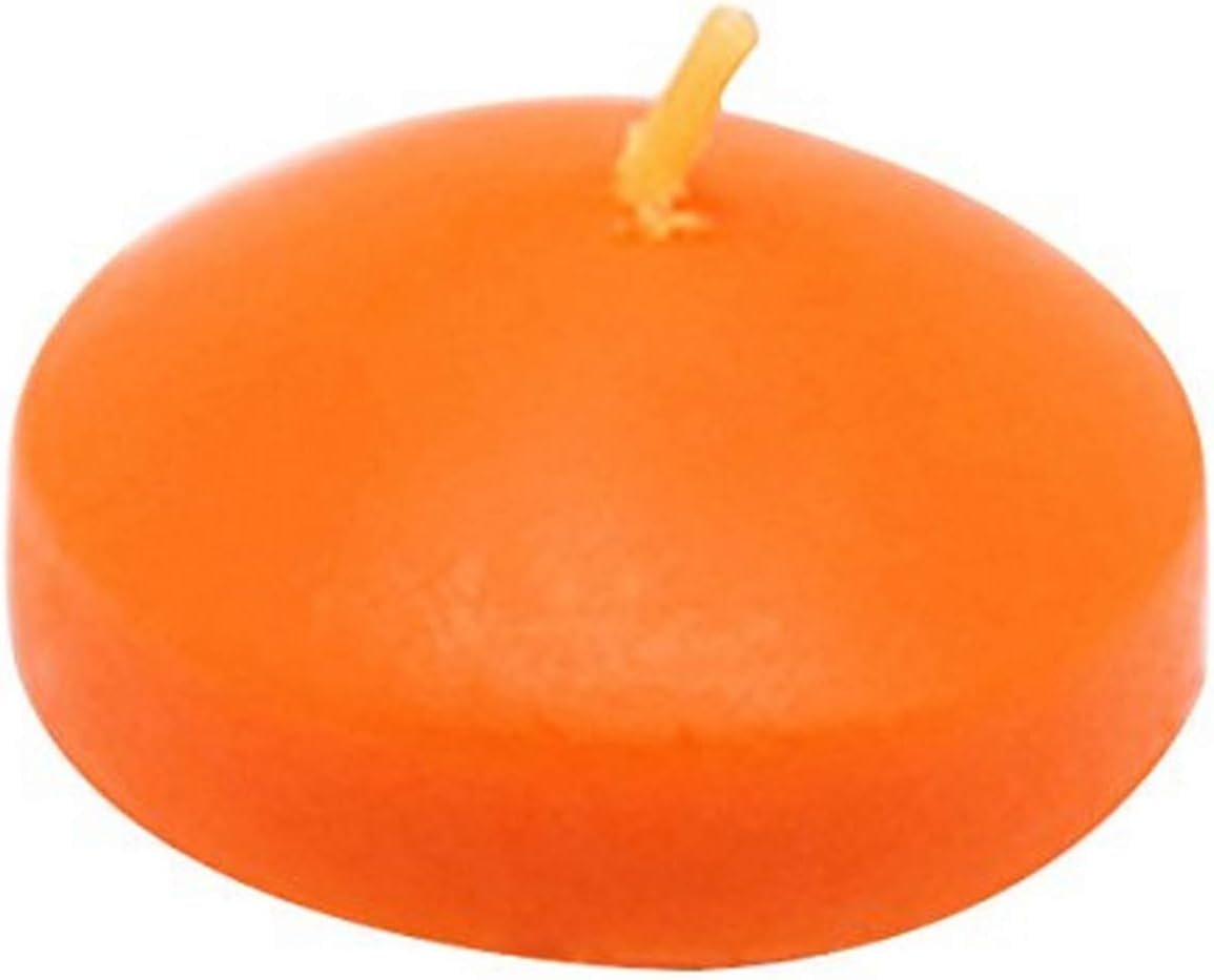Zest Candle CFZ-006_6 144-Piece Floating Candle, 1.75", Orange