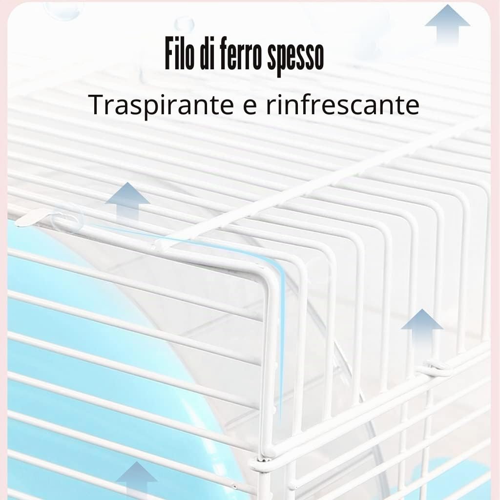 Gabbia per Criceti Grande, Casetta per Topi in Acrilico Trasparente, A Prova di Morso con Filo di Ferro - Gabbia Traspirante per Piccoli Animali - Ideale per Tenere Criceti, Topi E Altro Ancora!