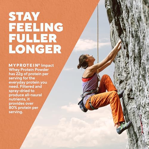 myprotein impact whey protein powder 22 lbs 33 servings unflavored 22g protein amp 5g bcaa per serving protein shake for superior performance muscle strength amp recovery gluten free