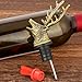 LKKCHER Deer Head Wine Bottle Pourer and Stopper Birthday Gifts Hunting Gifts for Hunters Men Dad Liquor Bottle Pourers Spout for Alcohol Spirits, Stag Gifts Wine Gifts, Bronze