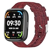 Pulseira para relógio inteligente IDW17, IDW20, IDW21, IDW23, IDW25, IDW26, Lamshaw pulseira de substituição de tecido de nylon respirável de 22 mm compatível com smartwatch Faweio IDW26 de 4,8 cm,