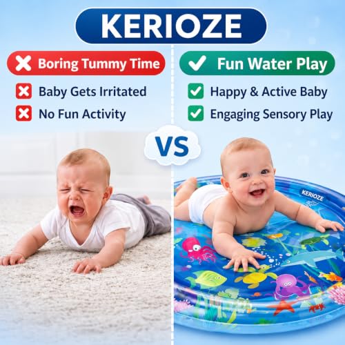 Image of Baby Inflatable Tummy Time Water Play Mat 65x65cm