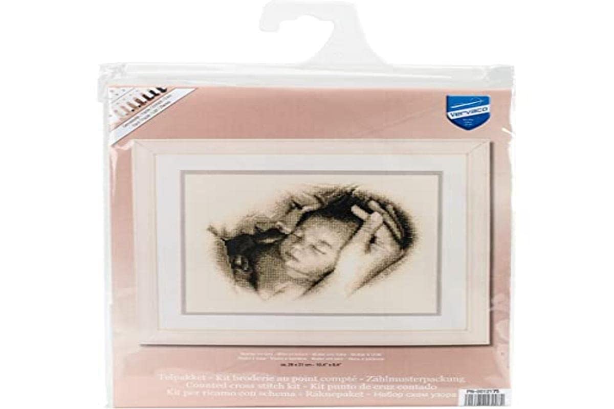 Vervaco Multi-Coloured Sleeping Safely Counted Cross Stitch Kit, Multi-Colour