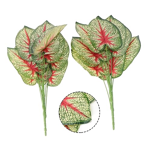 Matériel de composition Alipis : décoration de feuilles de fête rouge - 7