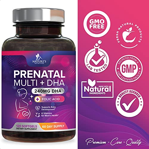 Vitaminas prenatales con DHA y ácido fólico, vitamina del embar