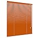 Produktbild Klemmfix Alu Jalousie ohne Bohren - viele Größen und Farben - Aluminium Lamellen - Klemmträger Montage Fenster Tür - Rollo Faltrollo Sonnenschutz Jalousette (Größe 90 x 220 cm, Farbe Terrakotta)