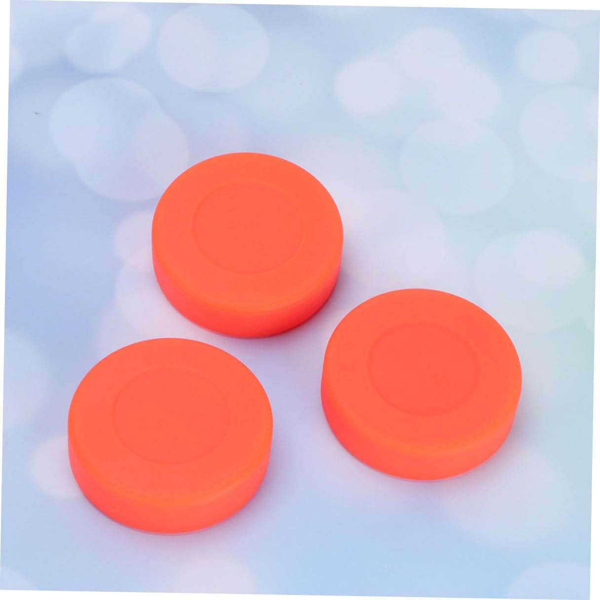 Palets de Hockey Glace en Caoutchouc Rouge 10 Pcs, Rebond Faible