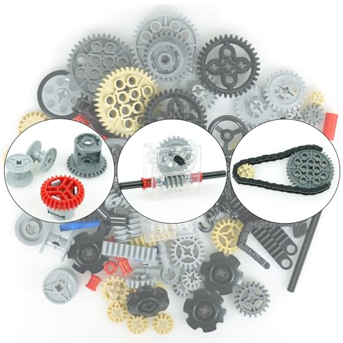 Image of MALEKO Technical Gears Axles Set, 120+PCS MOC Car Building Block Parts