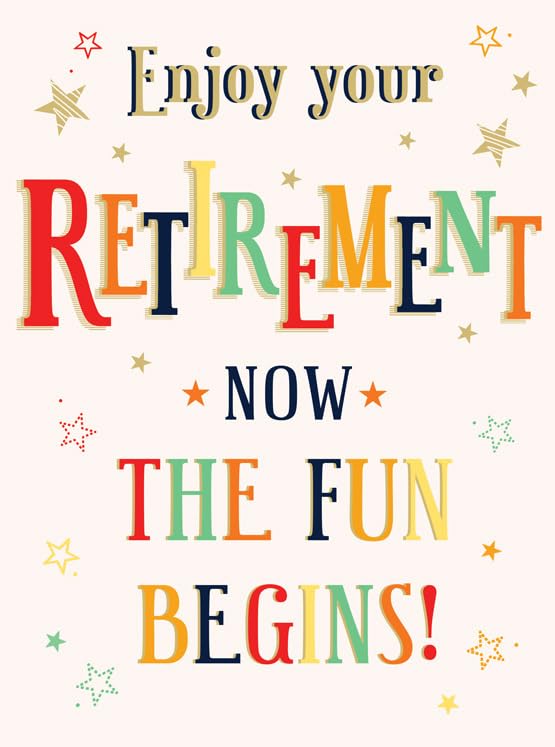 Large Card Retirement, Enjoy Your Retirement - A4 Size - Regal Publishing