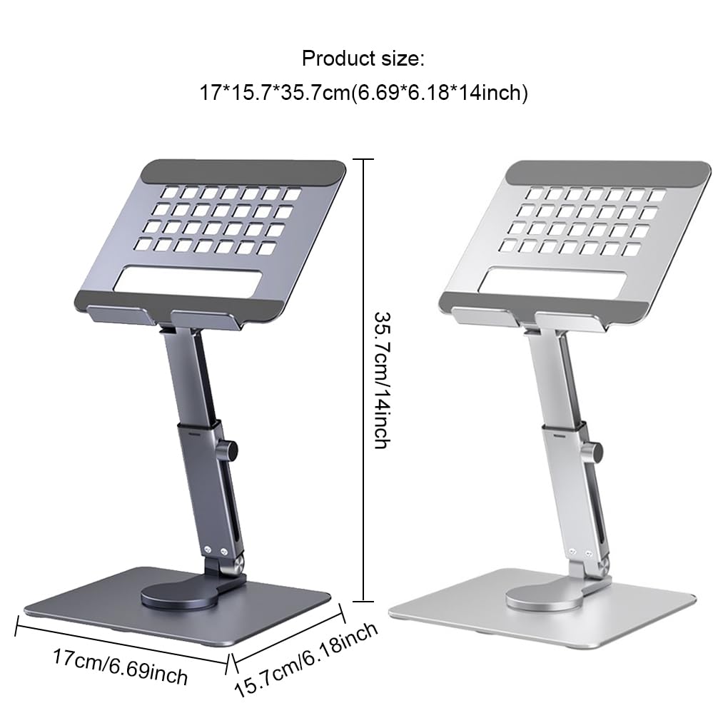 Ailan Soporte para Tableta Rotación Altura Ajustable Plegable Organizador para computadora portátil Soporte