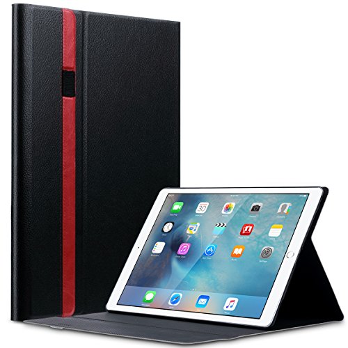 ULAK iPad Pro Case, Folio Smart Stand Case Premium PU Leather Cover with Auto Wake/Sleep Feature for Apple iPad Pro 12.9 inch 2015 Released (Black)