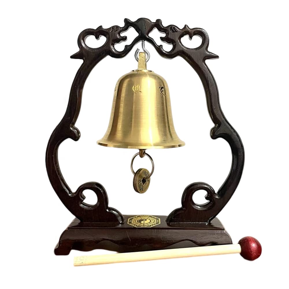 HCZKIUJY Feng Shui Chakra Home Decoration Bronze Bell Six Emperor Bell Home Auspicious Layout Increase Merit And Luck Zen Sound Therapy Copper Sound Bath