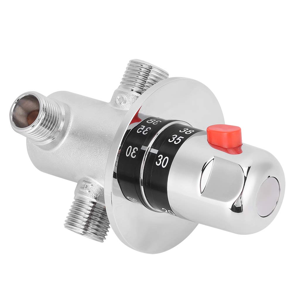 Miscelatore termostatico G1/2, valvola di controllo dell'acqua durevole e compatta per bagno e , 12,3 x 8,4 x 8,4 cm