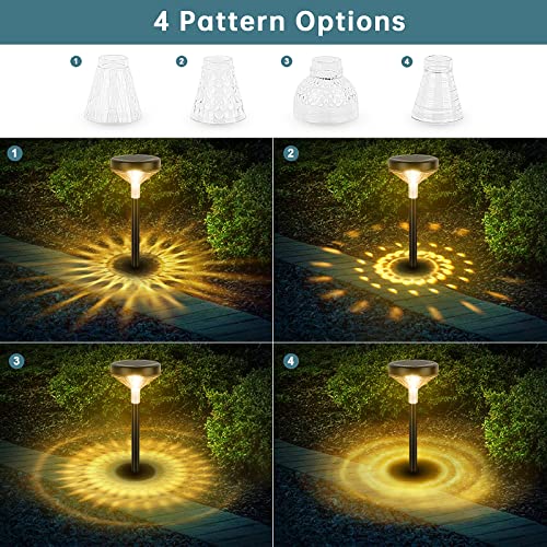 200Lm Super Bright Solar Pathway Lights 8 Pack, Upgraded 13 Color Changing+Warm White Solar Outdoor Lights With Remote, 4 Patterns Ip65 Waterproof Solar Garden Lights For Yard Walkway Backyard Lawn #TOP2