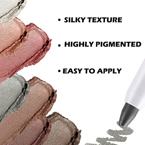 Boobeen Cream Eyeshadow Stick, Waterproof Shimmer Eye Shadow Pencil, Eye Brightener Crayon For Different Eye Makeup Effect #TOP1