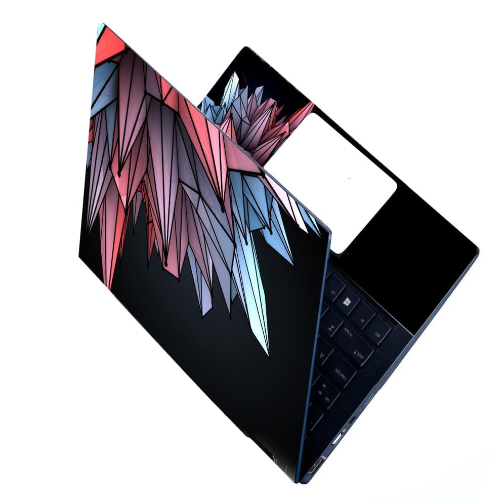 Image of Full Laptop Skin Bubble-Free HD Quality Sticker for Laptops Upto 15.6 inch Compatible with Apple /Dell /HP /Lenovo /Acer /Asus /Sony (Dustproof|Waterproof|Scratchproof|Reusable) - Crystals FL1