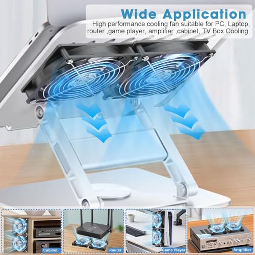 GDSTIME 120mm 12V Fan 2 Pin Hydraulic Bearing 120mm x 25mm 3000 RPM High Airflow Computer Case Cooling Fan PC Fans for Fridge PSU Server Chassis Cabinet