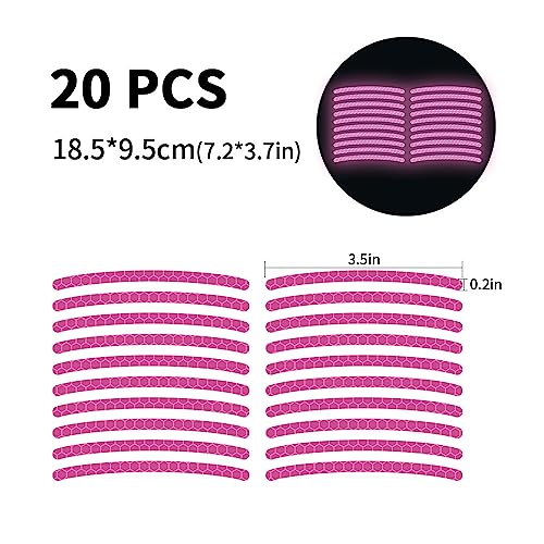 Image of 20PCS Car Wheel Hub Strong Reflective Stickers for Cars Night Safety Warning Reflective Stripe Decal Auto Motorcycle Wheels Rim Cycling Bicycle Truck Car Stickers (Purple)