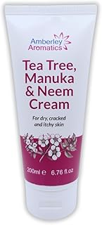 Tea Tree, Manuka & Neem Cream (200ml) -Antibacterial, Anti-fungal, Antiseptic, Anti-Itch, Dry, Chapped & Cracked Skin, Eczema, Psoriasis, Jock Itch, Fungal infections. Fast Effective Relief