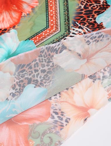 Image of ZAFUL Sarong Coverups for Women Beach Vacation Floral Print Tie Side Bathing Suit Cover Up Mini Skirt (15-Lily Multi, One Size)