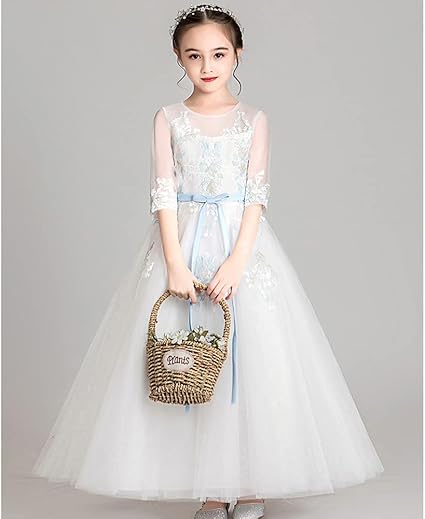 Amazon | [SSUPTEMBER2] キッズ 子供 ロングドレス ワンピース