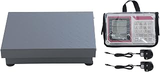 KATSU Platform Scale 200kg/100g Heavy Duty Digital Wireless Cordless Rechargeable Postal Scale with LCD Display and 35x45cm Rust Proof Carbon Steel Platform for Shipping Parcel Warehouse