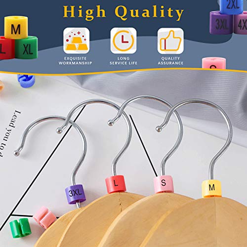 Hilitchi 540-Pcs [Xxs - 4Xl] Clothes Hanger Size Color-Coding Garment Size Markers Assortment Kit - 9 Size - With Storage Box #TOP3
