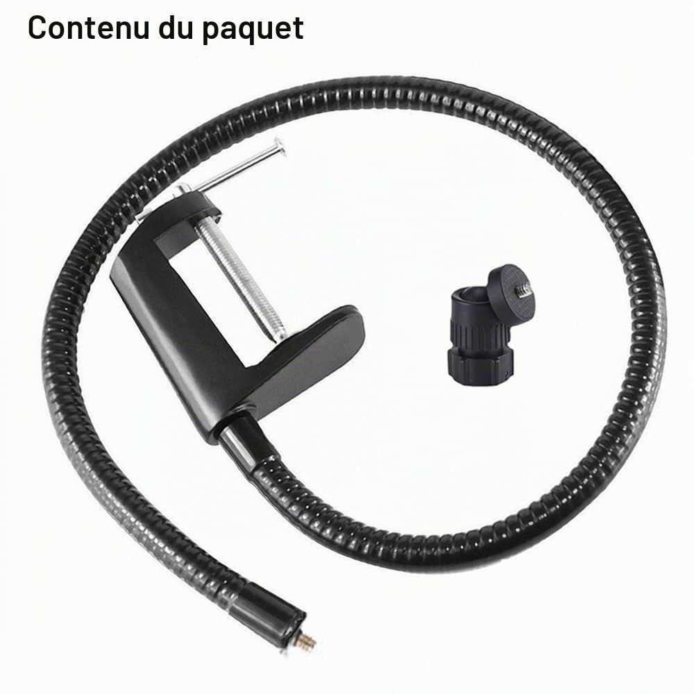 Etucro Webcam Support 27" col de cygne réglable pour webcam Logitech C925e C922 C930 C920 C615 et plus (filetage 1/4")