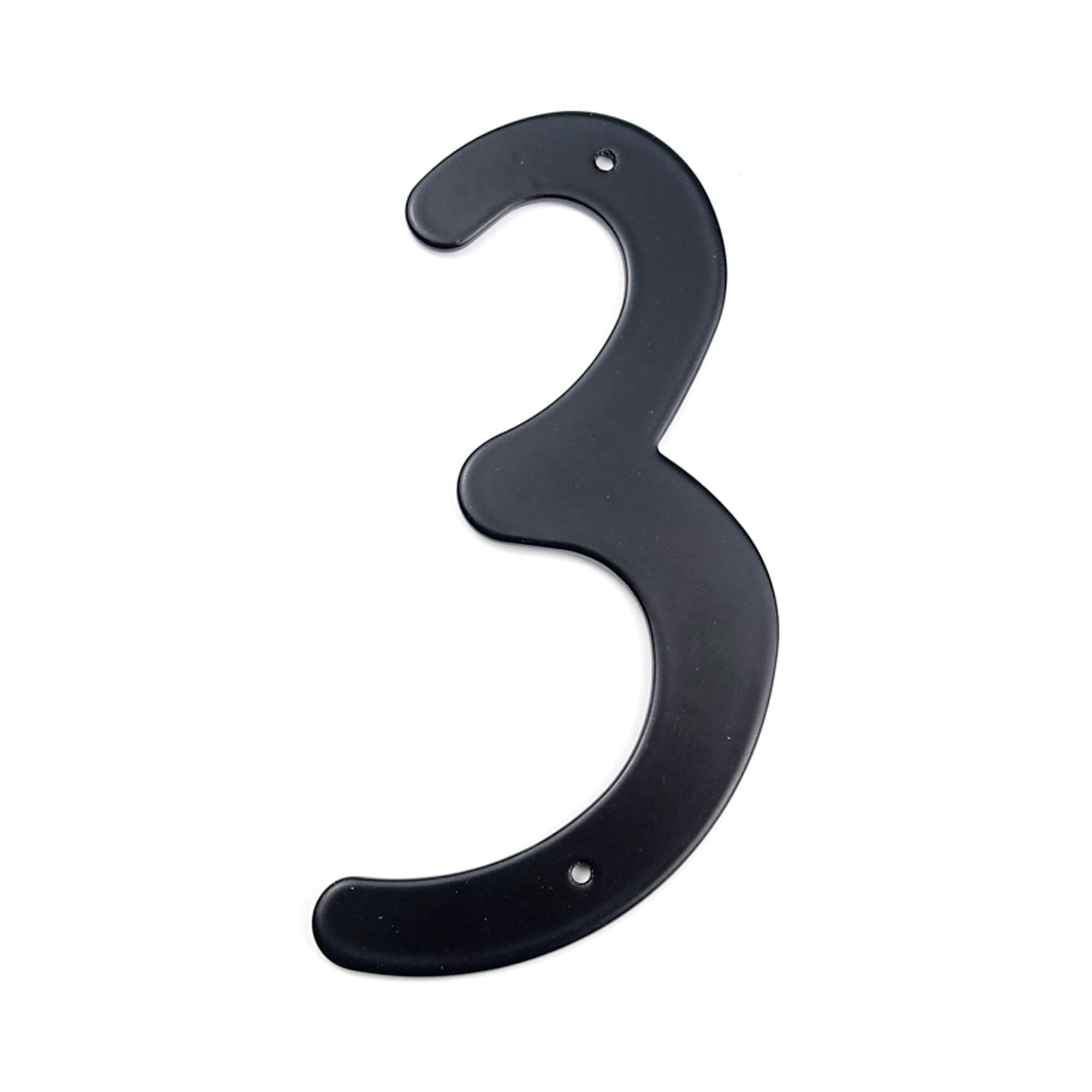 HASWARE 4 Inch Thin Black Aluminum House Numbers, Waterproof Anti-Rust Modern Address Numbers with Mounting Screws, Easy to Install Home Door Numbers for Wall Fence Mailbox Garage (Black, 3)