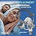 CPAP Mask, Universal Full Face CPAP Masks Replacement Set, Soft Silicone CPAP Full Cover Assembly Kit, Comfort Series Nasal CPAP MASK with Headgear, Elbow and Cushion, L Size