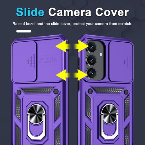 Janmitta for Samsung Galaxy S26 FE Case Built in Slide Camera Cover,Purple by Janmitta - Used condition - Image 3