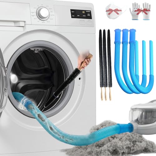 Safevent Pro For Dryer, 3.0 Dryer Lint Cleaner, Universal Dryer Lint Vacuum Attachment, Flexible Dryer Vent Vacuum Hose Compatible With All Vacuum Cleaner, Quickly Lint Remover (3 Set)