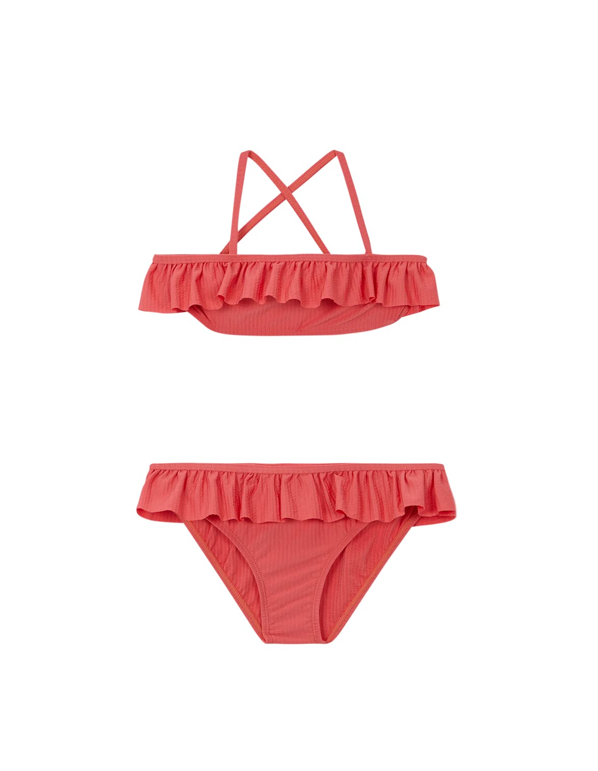 Gocco Bikini Coral con Volantes Bañador para Niñas
