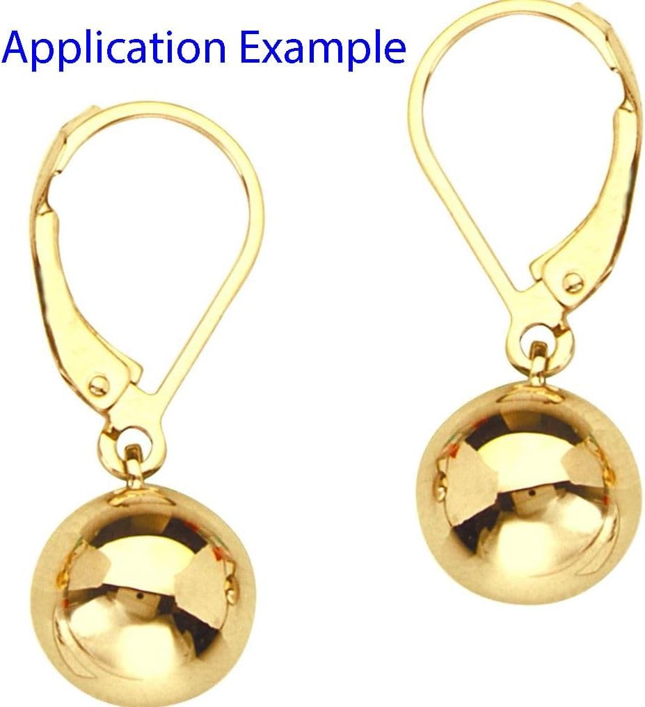 30pcs Adabele Real Yellow Gold Plated Sterling Silver Hypoallergenic Leverback Earring Hooks Open Ring Ear Wire Connector for DIY Earrings Jewelry Making SS8-2