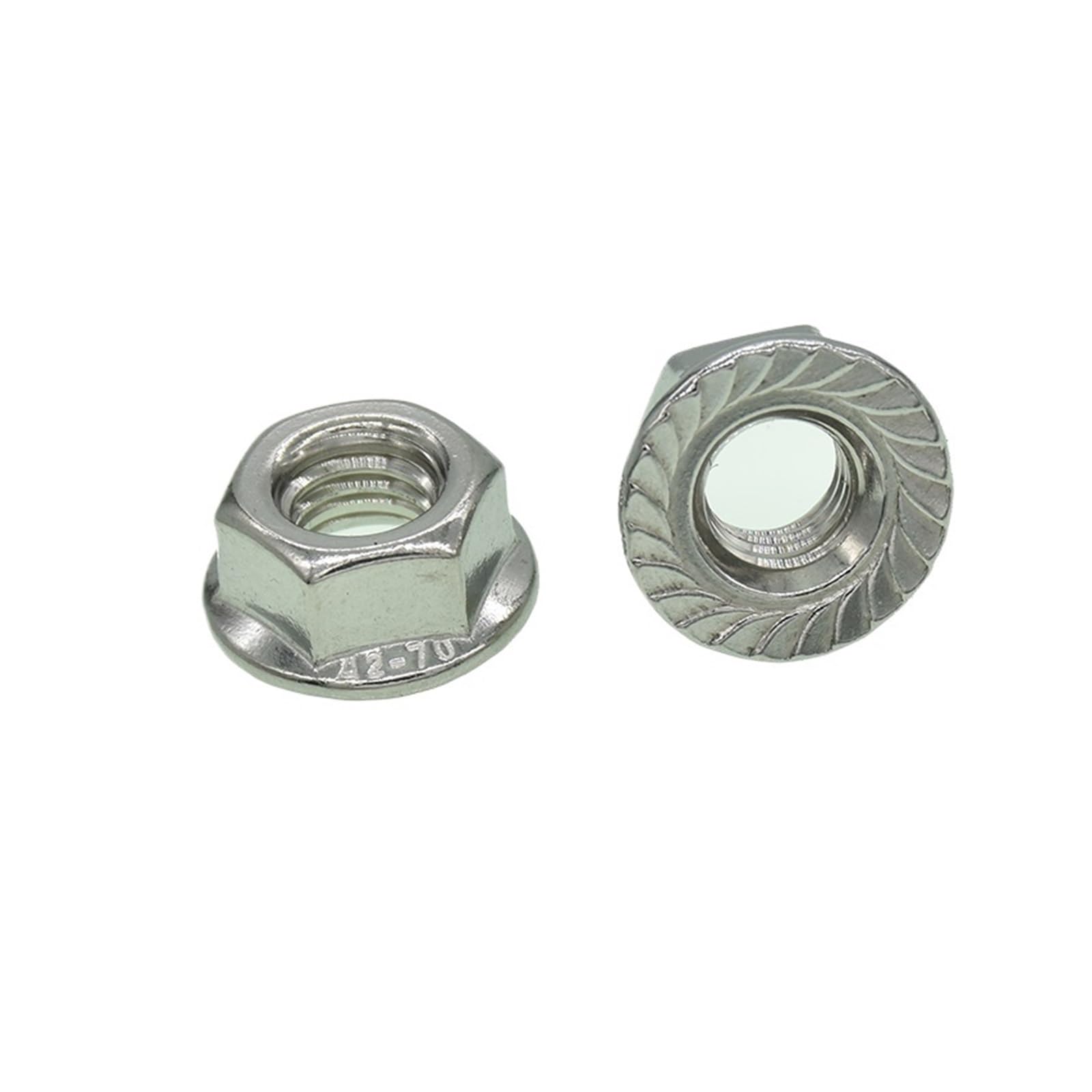 Dadi Con Fascetta Inox Dado Flangiato In Acciaio Inox A2 - Misure M3, M4, M5, M6, M8, M10, M12, M16, Standard DIN6923 Dadi Esagonali Inox - Foto 7