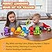 JOYIN Rainbow Counting Bears with Matching Sorting Cups - 83 Pcs Set Learning Toys for Kids Age 3+, Number Sorting, Color Recognition, Tweezers, Dice, Instruction Book, Educational Gift